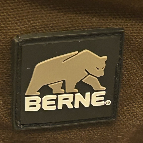 Berne Original Washed Quilt Lined Hooded Jacket in Bark 10-12 Med - Picture 3 of 8